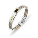 Bible Cross Wire Chain Stainless Steel Bracelet