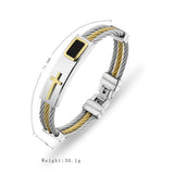 Bible Cross Wire Chain Stainless Steel Bracelet