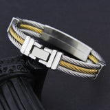 Bible Cross Wire Chain Stainless Steel Bracelet
