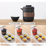 1 Pot 4 Cups Travel Tea Set
