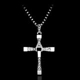 Classic Rhinestone Pendant Cross Necklace