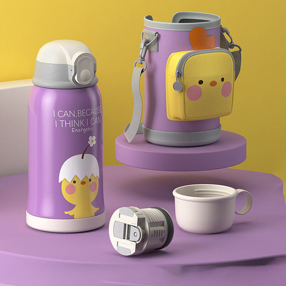 Cute Cartoon  Mug With Cup Sleeve & Carrying Case 550ml