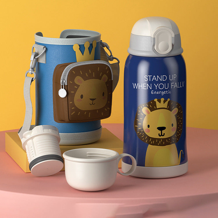 Cute Cartoon  Mug With Cup Sleeve & Carrying Case 550ml