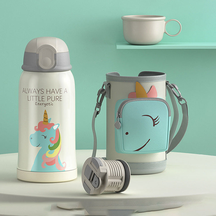 Cute Cartoon  Mug With Cup Sleeve & Carrying Case 550ml