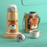 Cute Cartoon  Mug With Cup Sleeve & Carrying Case 550ml