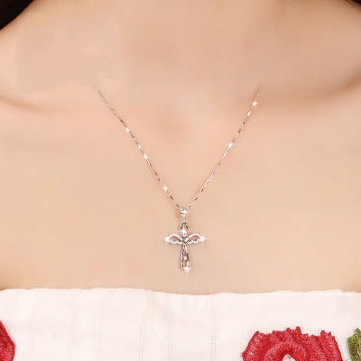 Hot Sale Clavicle Chain S925 Silver Cross Pendant Female Silver Jewelry