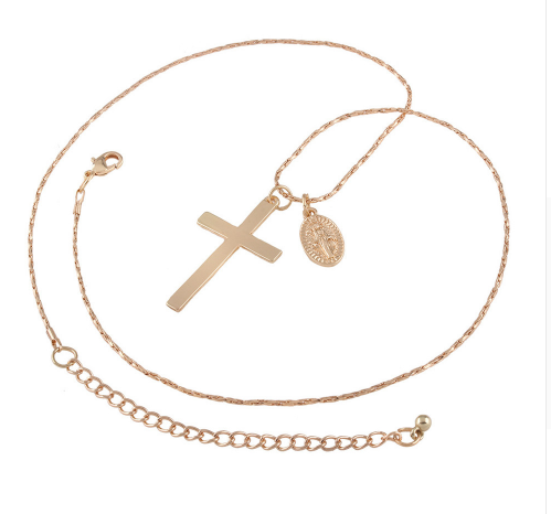 Gold Cross Pendant Necklace for Women