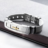Bible Cross Stainless Steel Charm Adjustable Bracelet