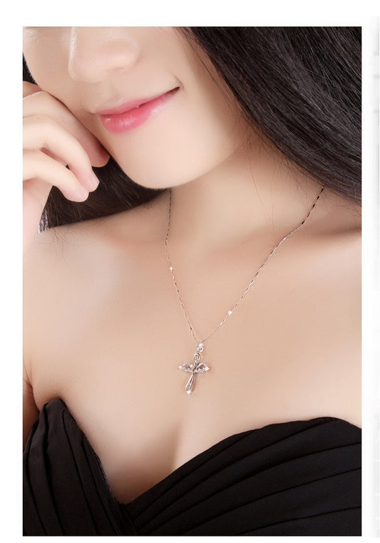 Hot Sale Clavicle Chain S925 Silver Cross Pendant Female Silver Jewelry