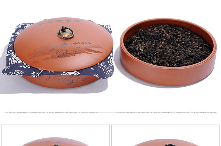 Purple Sand/Red Clay Ceramic Tea Caddy