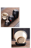 Purple Sand Ceramic Travel Tea Set