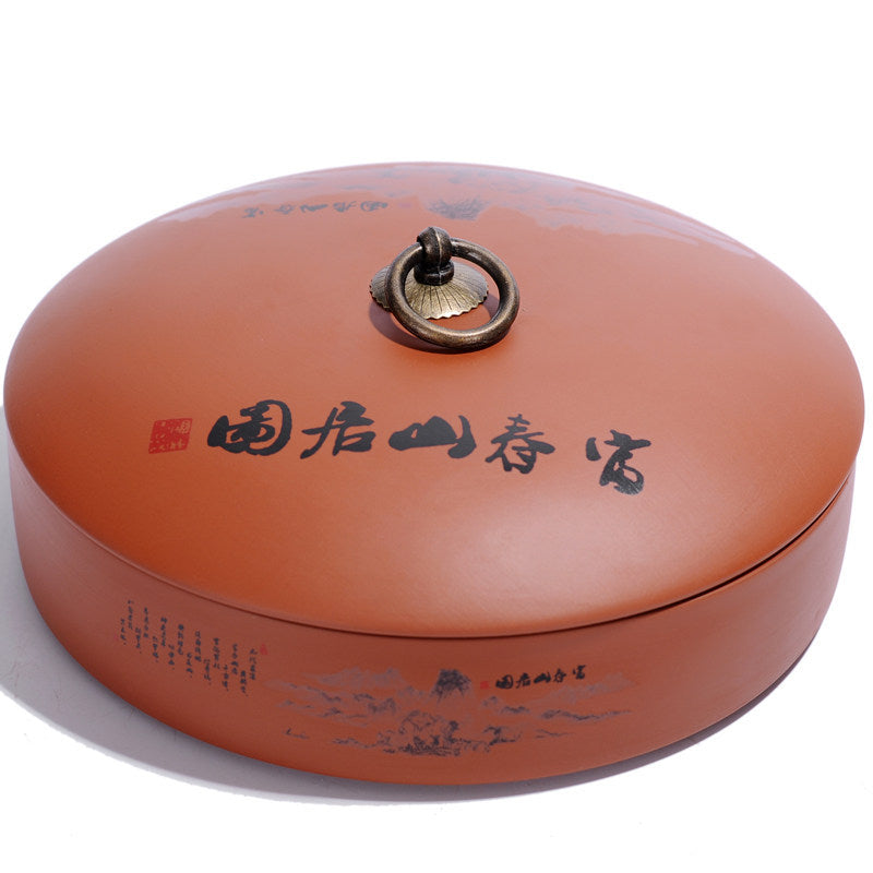 Purple Sand/Red Clay Ceramic Tea Caddy