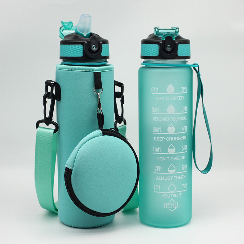 Portable Outdoor Sports Bottle with Carry Case & Change Holder