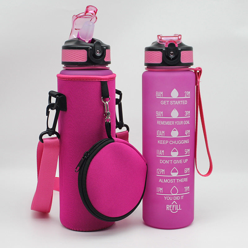 Portable Outdoor Sports Bottle with Carry Case & Change Holder