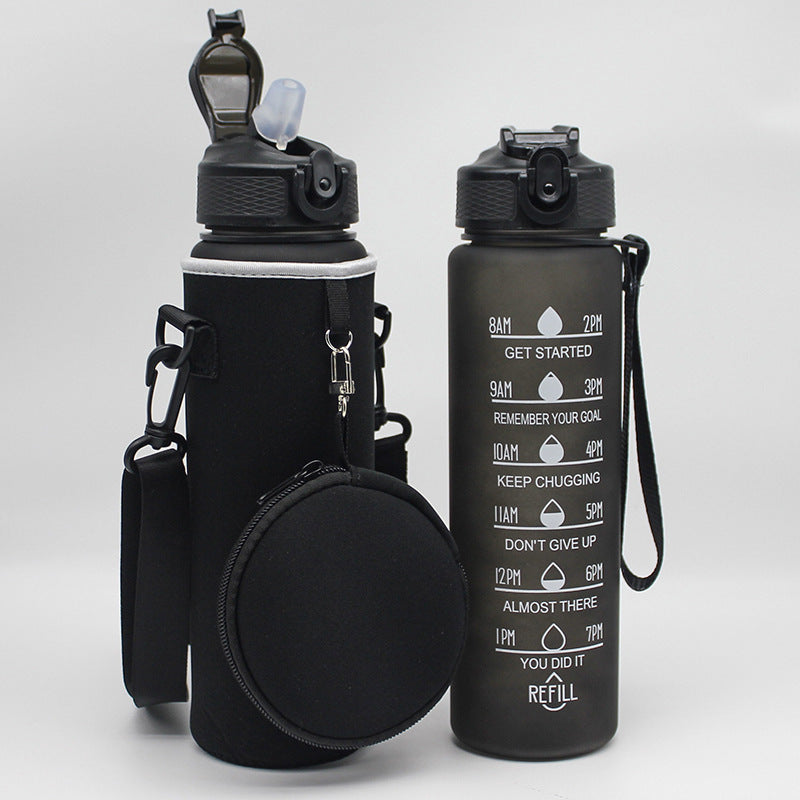 Portable Outdoor Sports Bottle with Carry Case & Change Holder