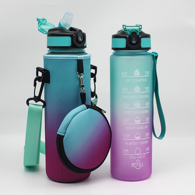 Portable Outdoor Sports Bottle with Carry Case & Change Holder