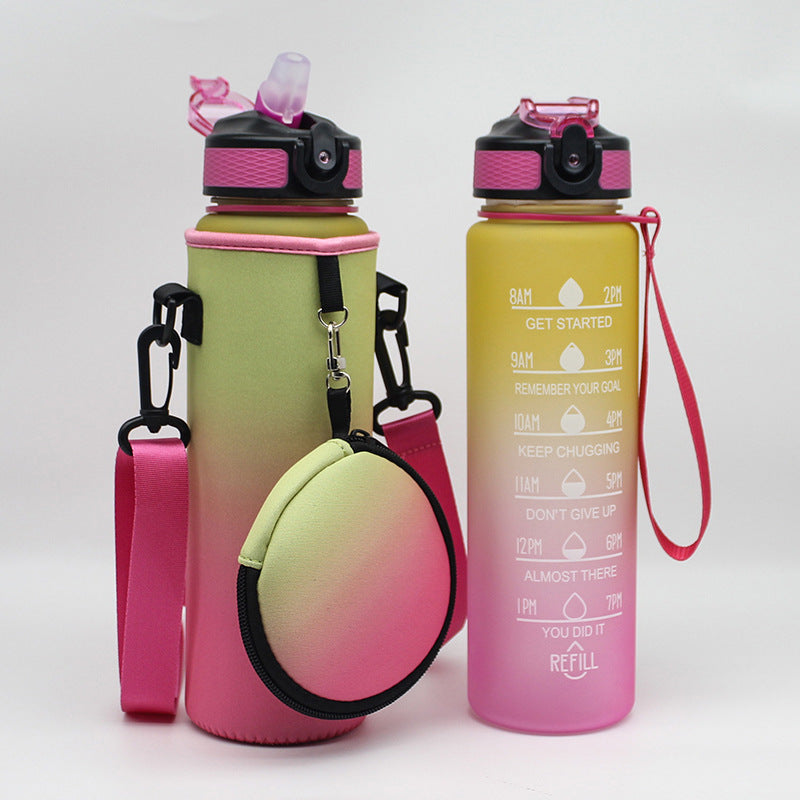 Portable Outdoor Sports Bottle with Carry Case & Change Holder