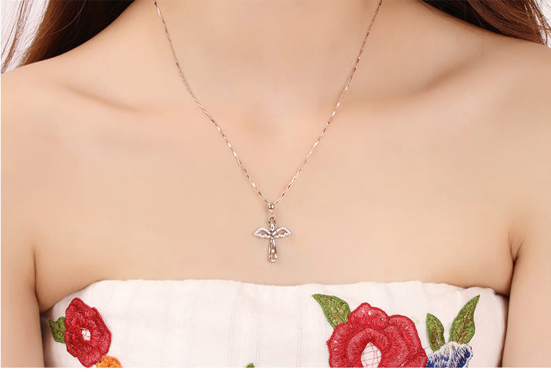 Hot Sale Clavicle Chain S925 Silver Cross Pendant Female Silver Jewelry