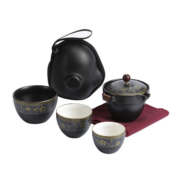 Kuai Ke Cup, 1 Pot, 2 or 3 Cups, Handheld Tea Set